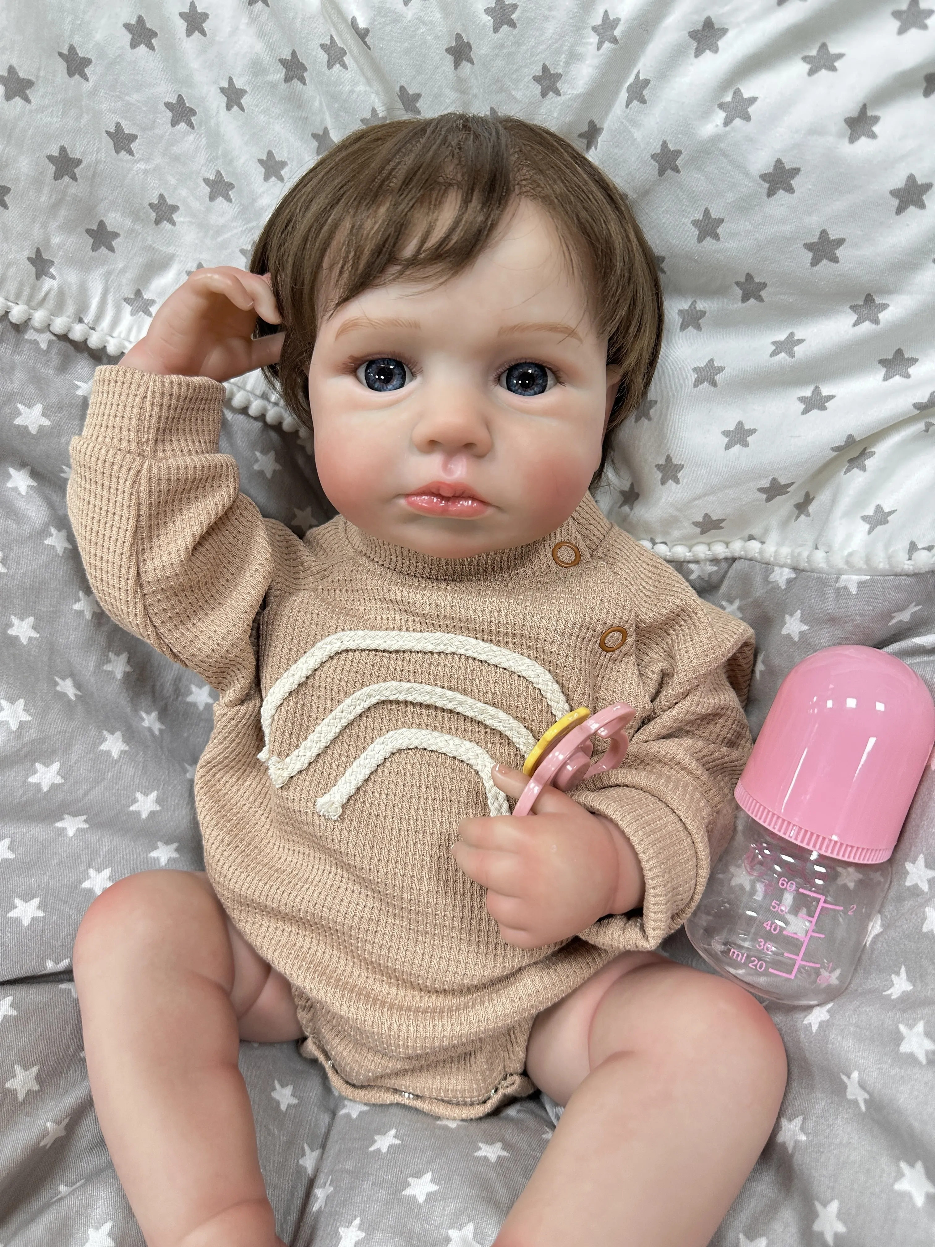 Cokela Giocattolo per bambini Reborn Baby Doll vivo corpo realistico bambino 50 cm morbido vinile realistico bambole rinate appena nate per le ragazze del ragazzo