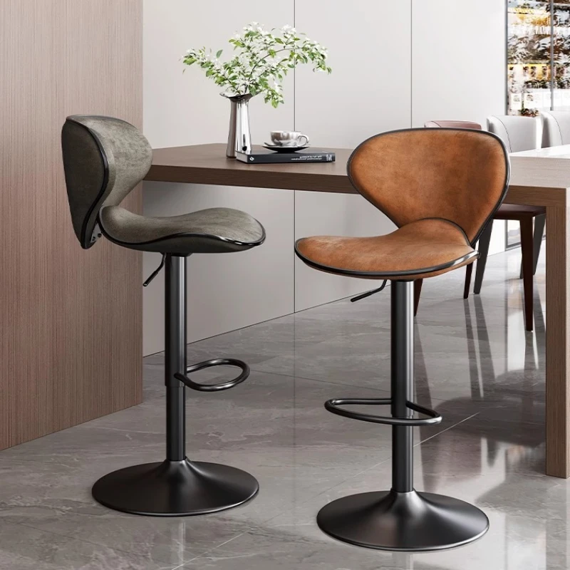 كرسي بار فاخر مقعد مرتفع حديث وبسيط كرسي مسند ظهر منزلي كرسي بار مكتب استقبال أمامي مقعد بارونية ستول