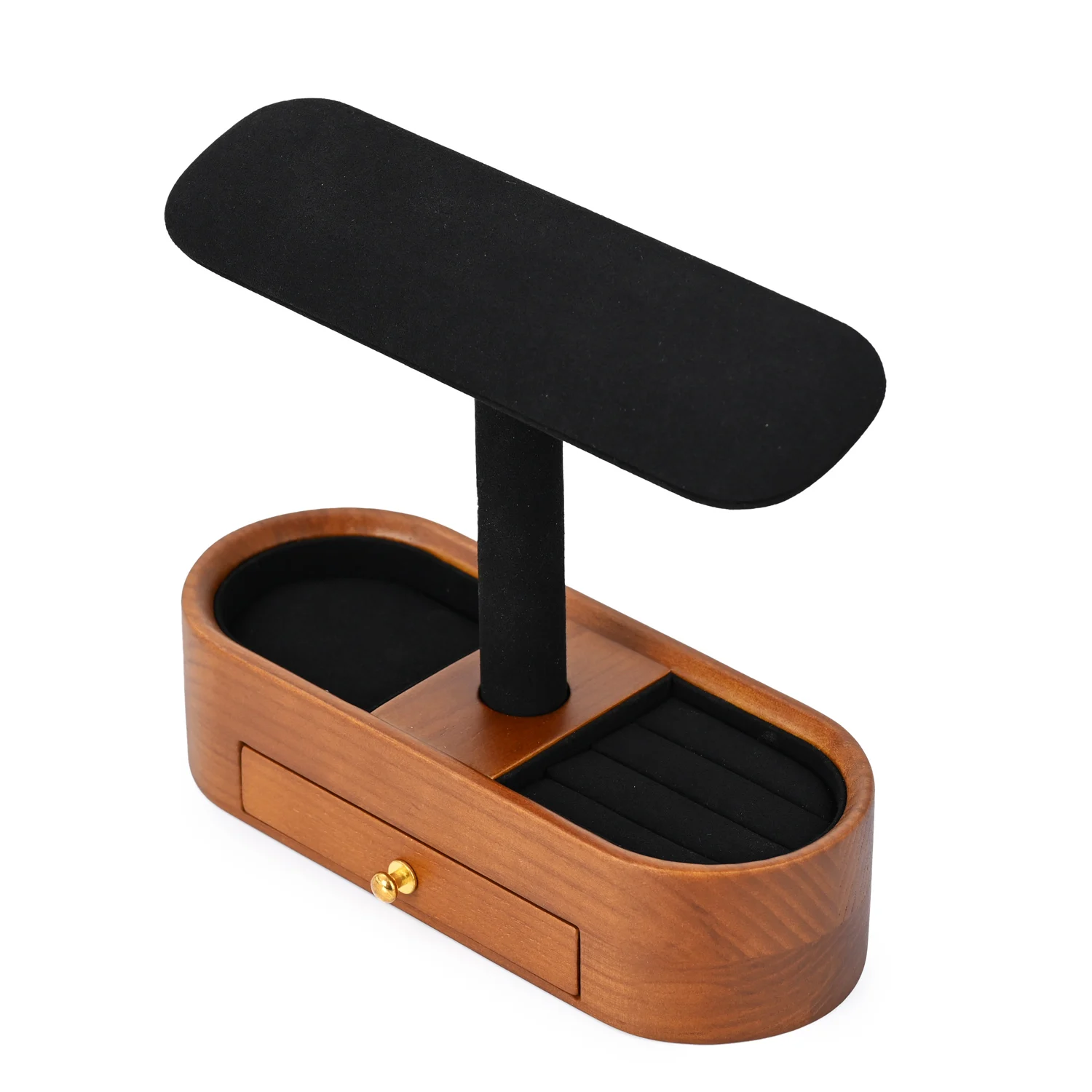 Luxuriöser multifunktionaler Schmuck-Organizer aus Holz mit Uhrenständer, klassifizierte Aufbewahrung für exquisiten Schmuck und Uhrenhalter