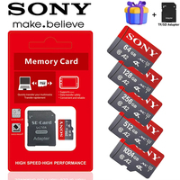 Sony Micro SD Memory Card TF/SD Card 64GB 128GB 256GB 512GB 120M/S Class10 Flash Ultra 64GB Camera/Phone for Card Reader/Adapter