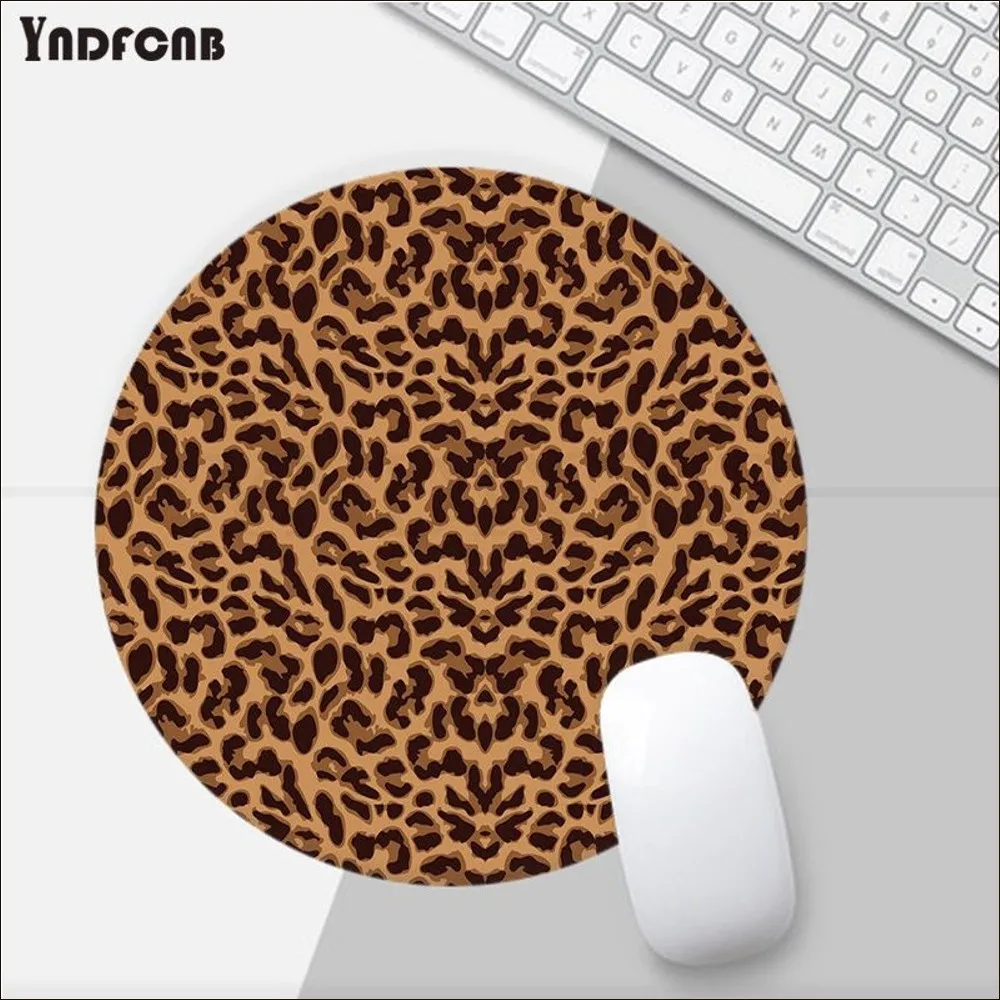 Tappetino per mouse con stampa leopardata Animazione rotondo Grande promozione Tappetino per mouse Tappetino per tastiera per computer Tappetino per