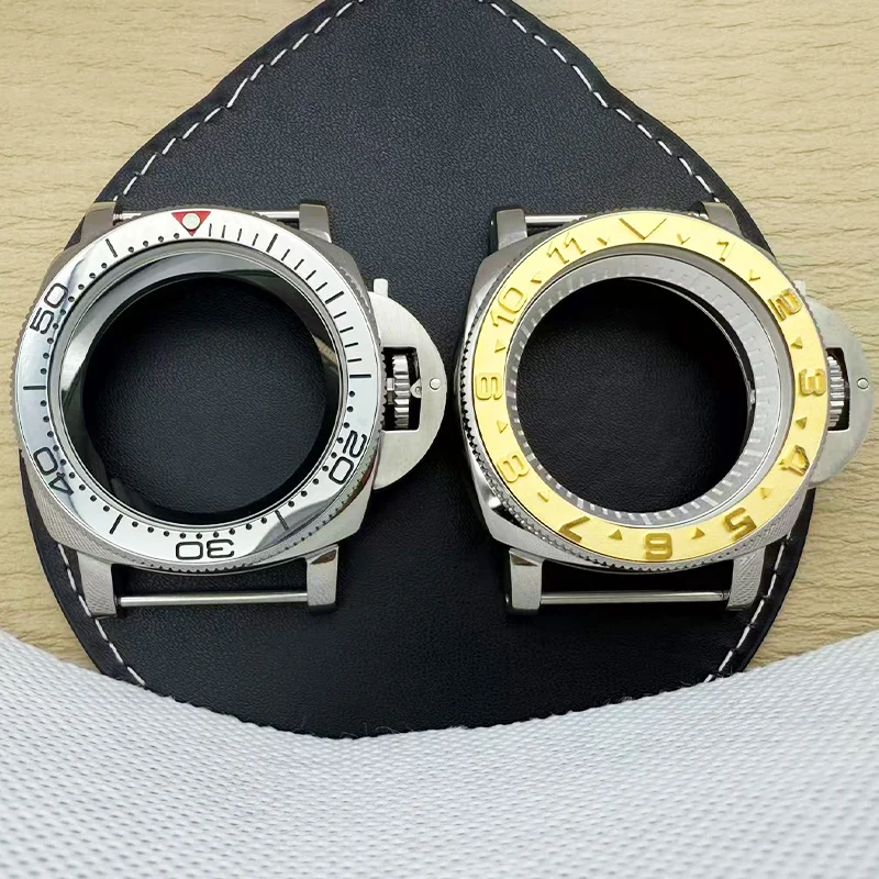 42mm PNH Watch Cases Transparent Bottom Cover Fit for NH35 NH36 4R35 7S Movement With 39mm*32mm Bezel Men's Watch Caserefitting