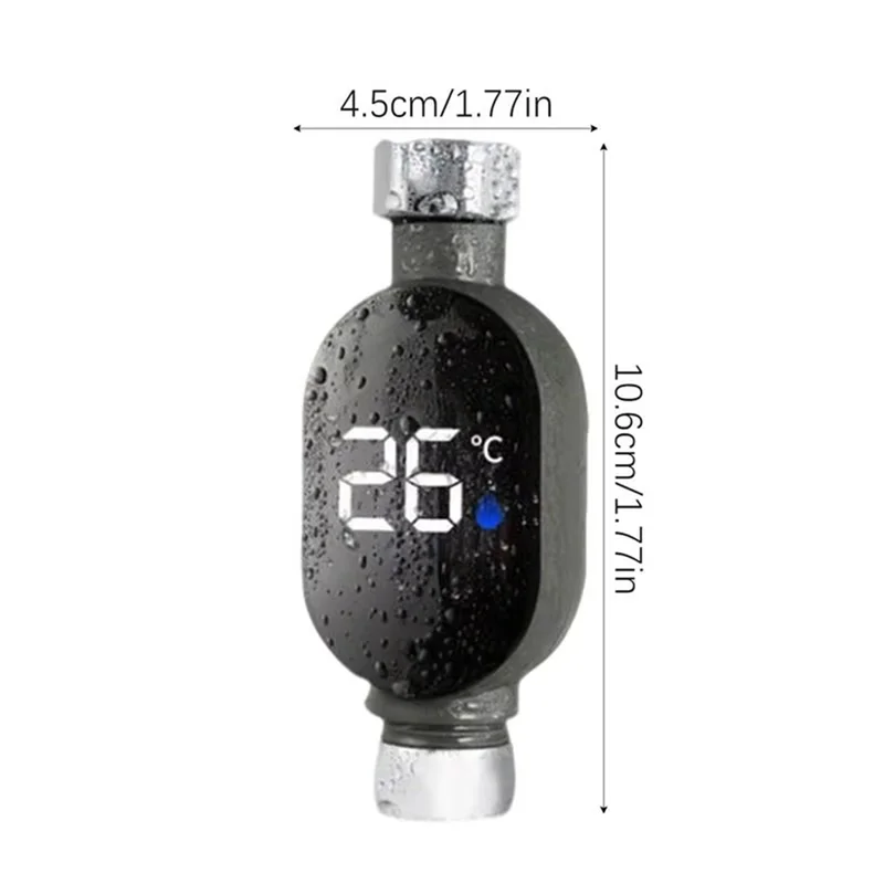 BYBS-Led Digital Display Temperature Meter Instant-Read Temperature Meter Bath Thermostat For Home