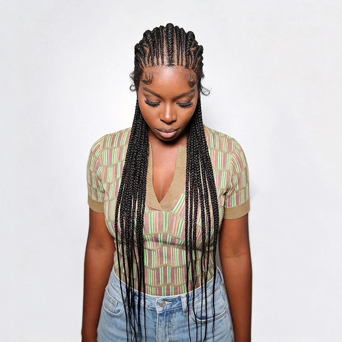 36 Zoll Vollspitzen-Transparen – Synthetic Braided Wigs For Black Women Bewertung und Preis