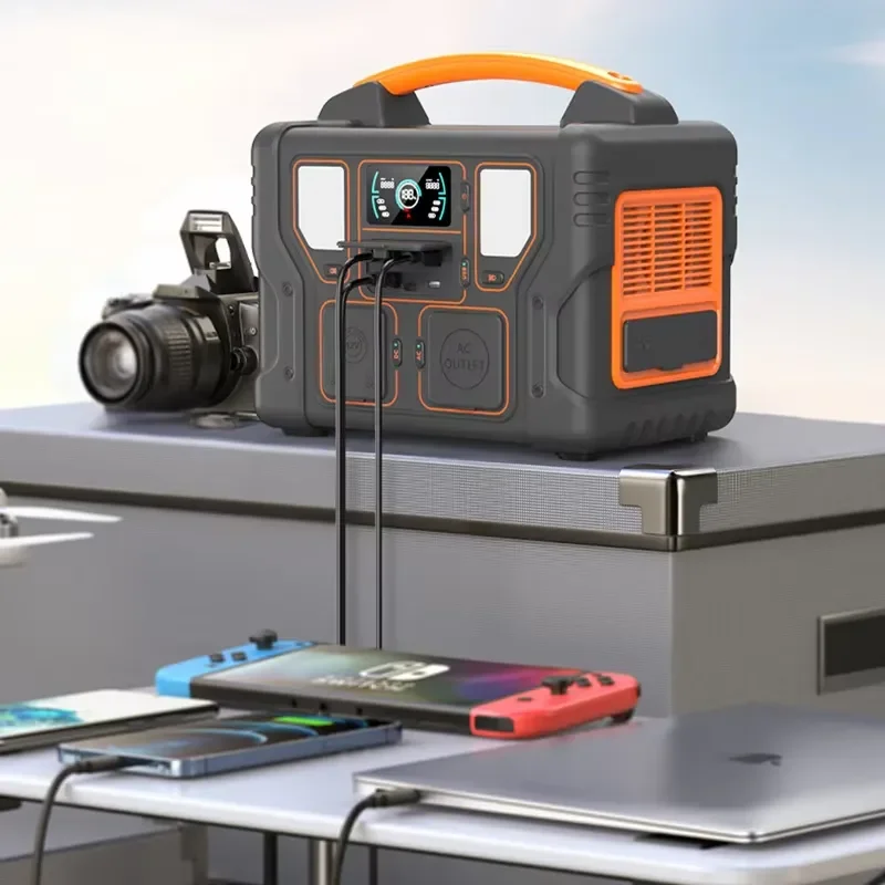 300W Portable Power Station for Camping RV Car with AC DC USB Outputs MPPT Solar Charger 110-240V Input