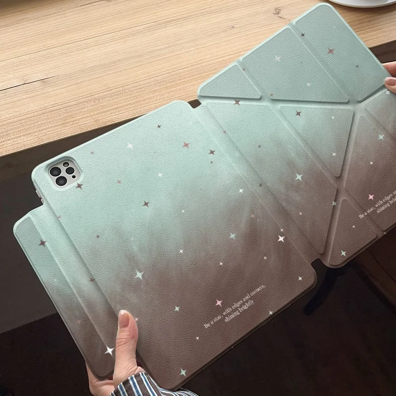 Gradient Stars Detachable Magnetic Tablet Case For Mini 7 6 iPad 11 10 6 5 Pro 2024 2022 2021 2020 2018 Air2025 2024 5 4 3 Cover