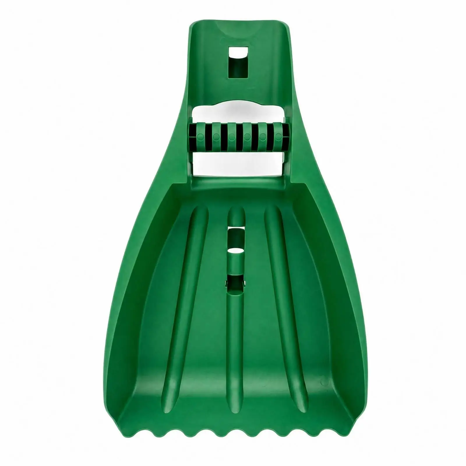 Leaf Pickup Rake for Garden Hand Tool Plastic Rake with Ribbed Design for Lawn Leveling and Debris Cleanup