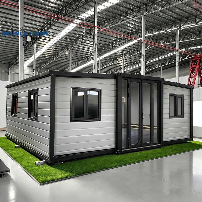 Container House Steel 20ft Expandable Double Wing Insulated Prebuilt Unit for Road Project Site Office Dormitory
