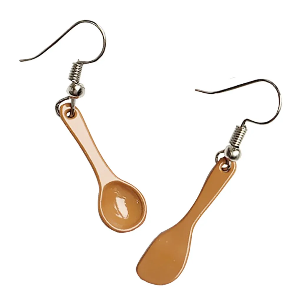Spoon Shape Ear Hook Earrings for Women – Lightweight Funny Handmade Fashion Jewelry, Daily Wear Party Wedding Gift