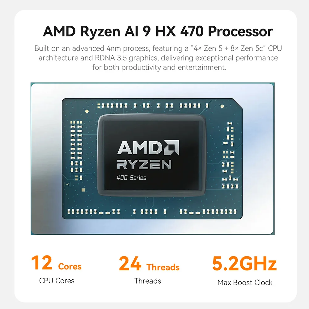 Beelink SER10 Max Mini PC Ryzen AI 9 HX 470