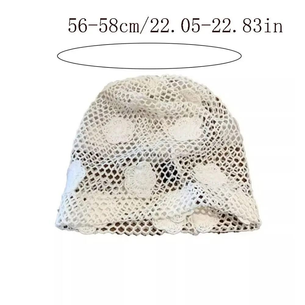 أزياء اليدوية زهرة الكروشيه قبعة الجوف خارج رقيقة الدانتيل قبعة صغيرة لطيف الكورية نسج قبعة الفتيات