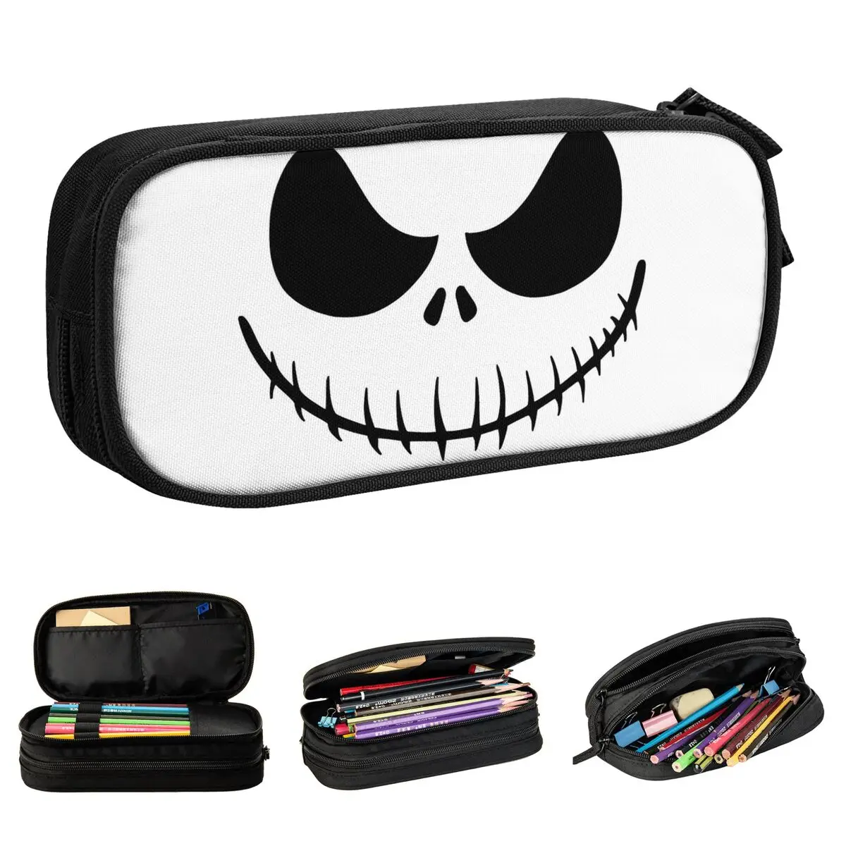 The Nightmare Before Christmas Pencil Case Jack Skellington Cartoon Pen Bag Kids Large Storage School Supplies Gifts Pencilcases