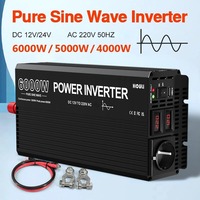 HOULI inverter 24v pure wave wave 3000W 4000W 5000W 6000W power voltage dc to ac converter 12v 230v european transformer