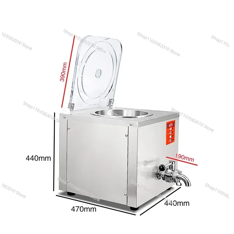 

14L Fruit Juice Milk Pasteurizer Machine Yoghurt Gelato Ice Cream 60 to 85 Degree Egg Pasteurization Machine with Ratary Mixer