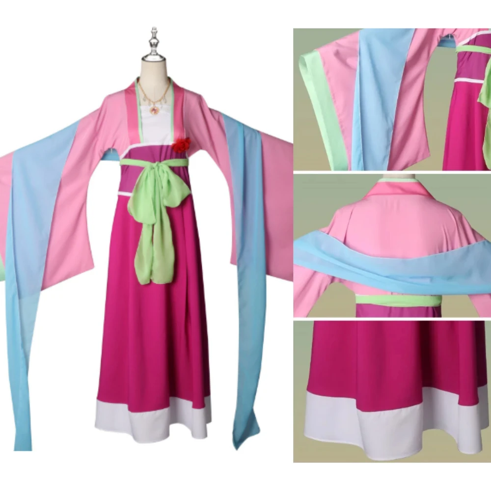 

4pcs Maomao Cosplay Costume Wig Anime The Apothecary Diaries Dress Skirt Green Top Kusuriya No Hitorigoto Halloween for Women