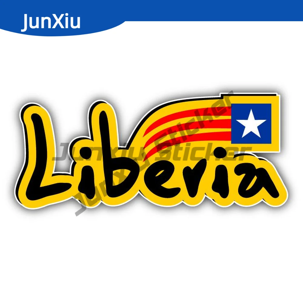

Liberia Flag Slogan Sticker Car Bumper Scratch-proof Unique Car Window Durable Adhesive Sticker No Fading Auto Decal For Wall