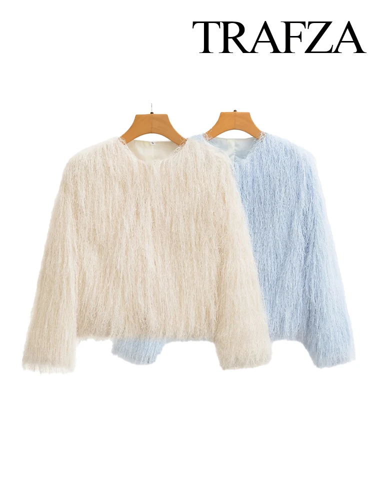 HH 2025 Women's Autumn High Street Short Coats Solid Long Sleeves Single-Breasted Female New Fashion Casual O-Neck Jackets