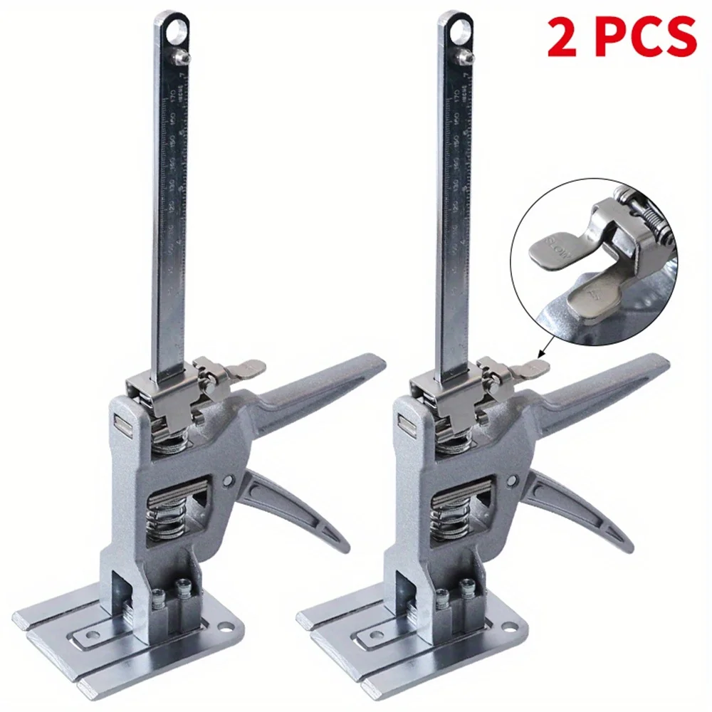 

2PCS 12 Inch Heavy-Duty Labor Saving Handle Arm Jack Versatile Drywall Lift Wall Tile Locator Woodworking Clamp Adjustable Heigh