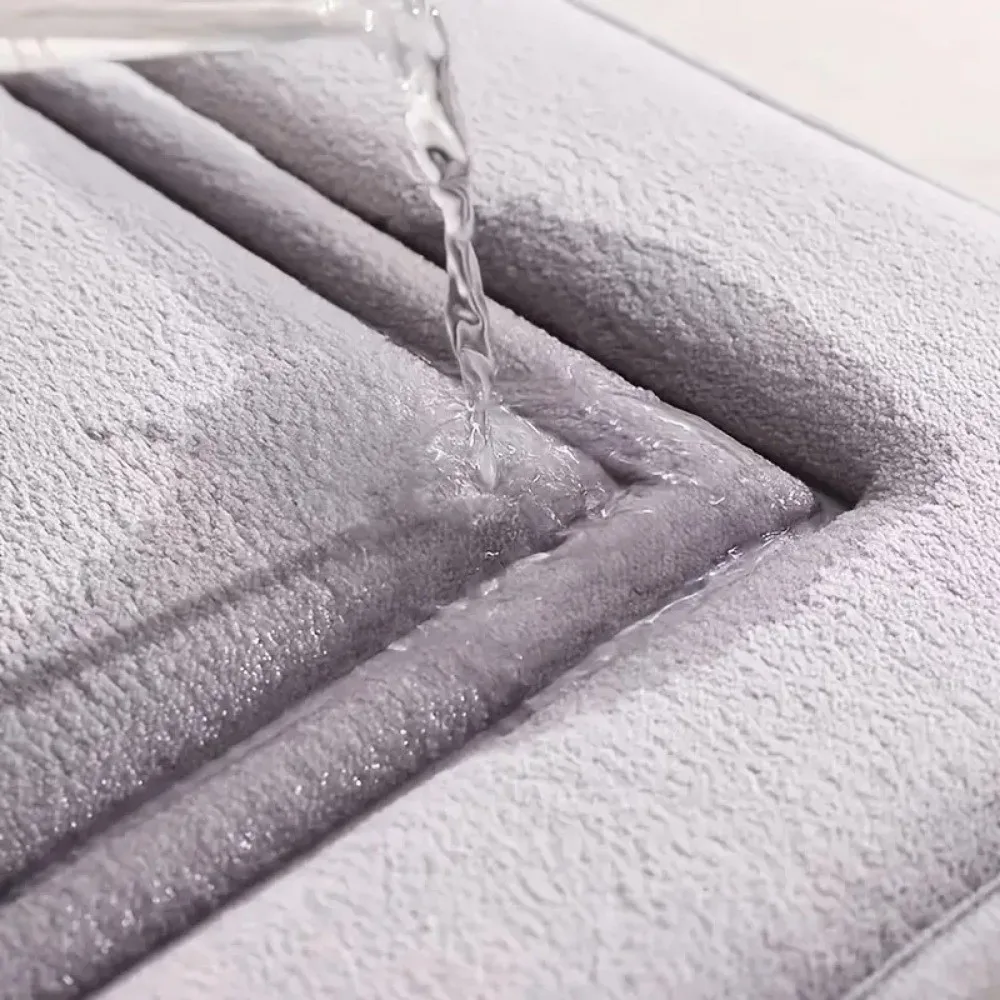 Standing Mat Non-Slip Bathroom Mat Quick Dry Absorbent Floor Mat Soft Machine Wash Door Mat Laundry Room