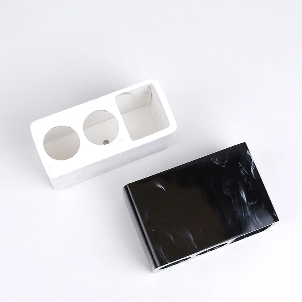 Bathroom Desktop Toothbrush Holder Stand Resin Toothpaste Rack Organization