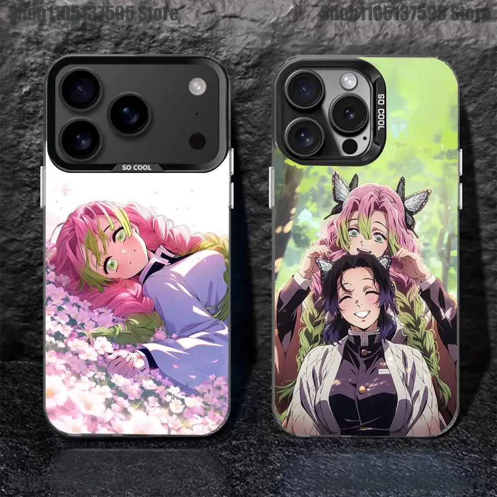 

Anime Mitsuri Obanai Phone Case For iPhone 17,16,15,14,13,12,11,Pro,XS,Max,Plus,Mini,SE Black Candy Matte Shockproof Cover