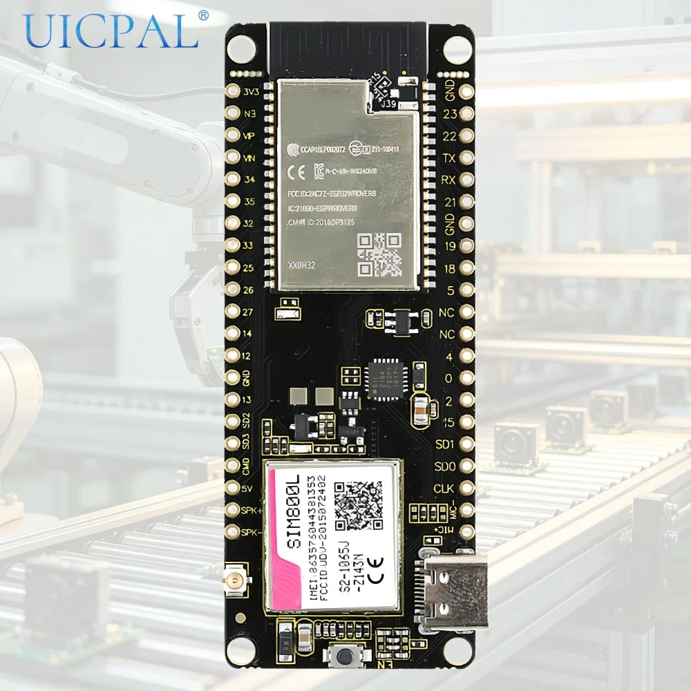 WIFI Wireless Bluetooth Module V1.4 DC3.6-5V Microphone Input Audio Input with ESP32-WROVER-B SIM800L USB Type‑C Interface