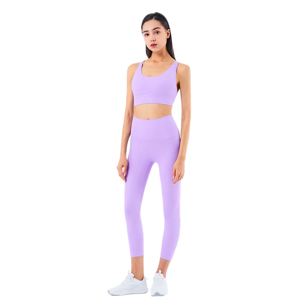 

2025 Women's Nude Feel Seamless High Support Compression Push Up Sports Bra Detachable Pads Quick Dry Breathable Gym Fitness Wo