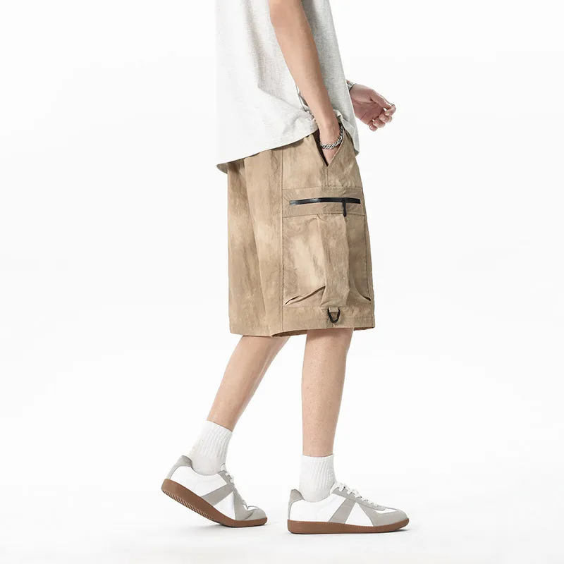 Men's Solid Color Casual Trendy Daily Simple Basic Loose Knee Length Sports Shorts Male Summer 2026 New Fashion Clothes Trousers