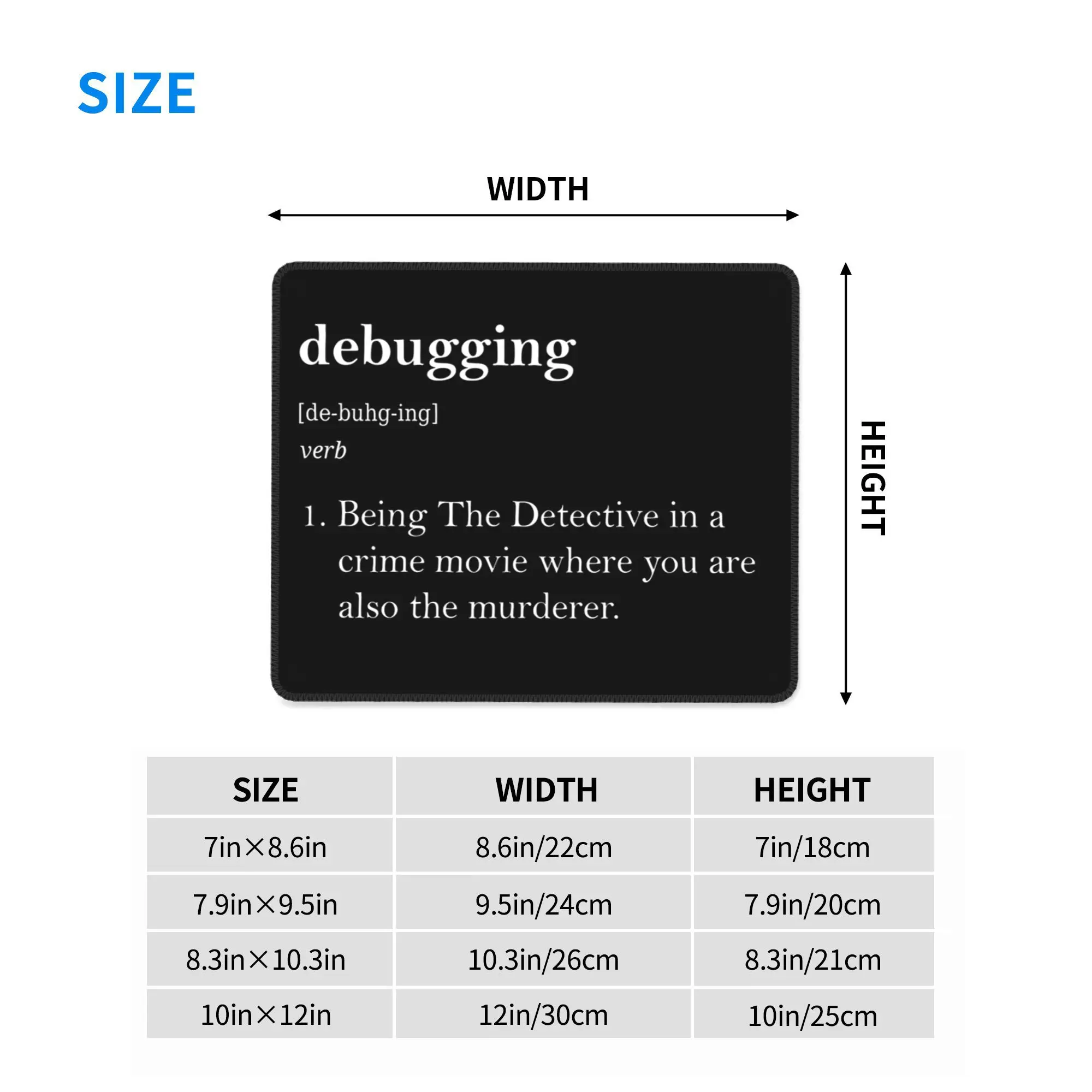 디버깅 마우스 패드의 정의 컴퓨터 키보드 마우스 매트 게이머 PC 노트북 책상 매트 사무용품 테이블 매트