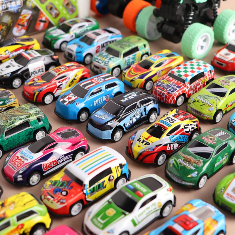 New 50-10PCS Mini Alloy Car Model Set with Storage Box Diecast Cars Toys for Boys Sliding Inertia Vehicle Children Toy Kit Gifts