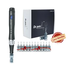 Dr pen Ultima M8 With 12 Cartridge Wireless Derma Microneedle Pen Skincare Kit MTS Treatment Professionals Use Beauty Machine