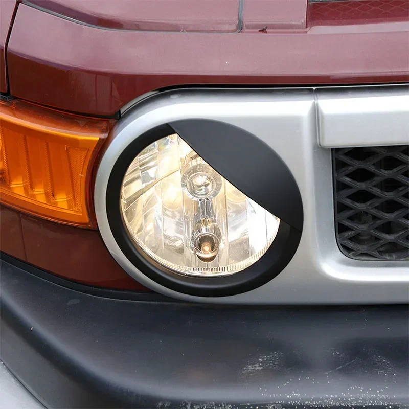 

Suetlcoity For Toyota FJ Cruiser 2007-2021 ABS Matte Black Car Angry Eyes Headlight Cover Trim Sticker Car Accessories