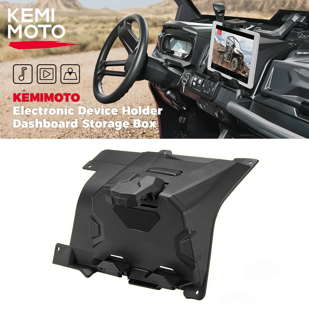 

Electronic Device Holder w/ Storage Box Organizer Tray for Can-Am Defender HD5 HD8 HD10 MAX 2016+ Electronic Device Phone Mounts