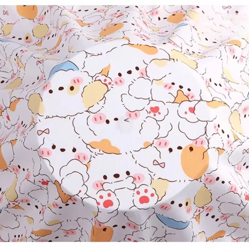 

50X143cm Baby Super Soft Cotton Fabric Animal Print Cloth Cats Rabbits Dog for Sewing DIY Sleepwear,Clothing,Tablecloth,Curtain
