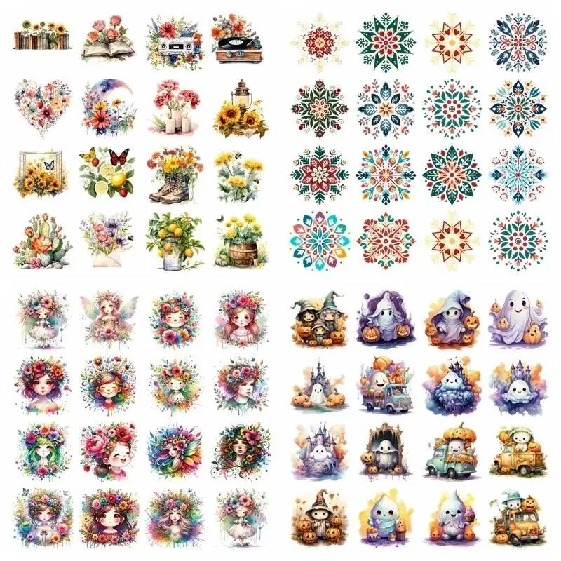 14CM Cartoon animal dolphin set heat transfer iron on printing vinyl stickers T-shirt stickers DIY Toy doll clothing decoration
