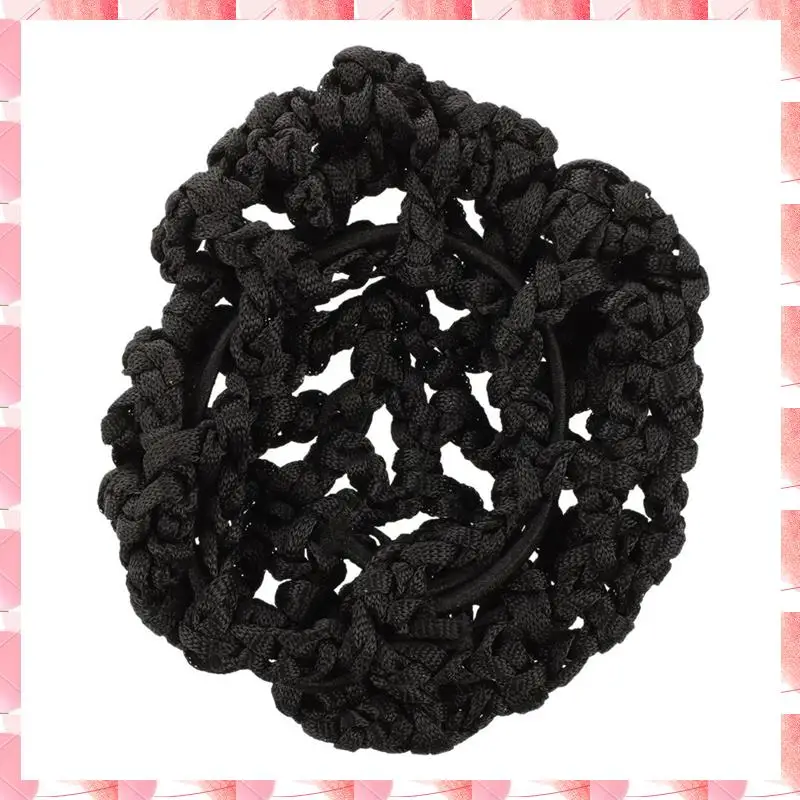 

Hotel Waitress Elastic Nylon Black Snood Net Ballet Bun Hair Covers Ornament 12 Pcs