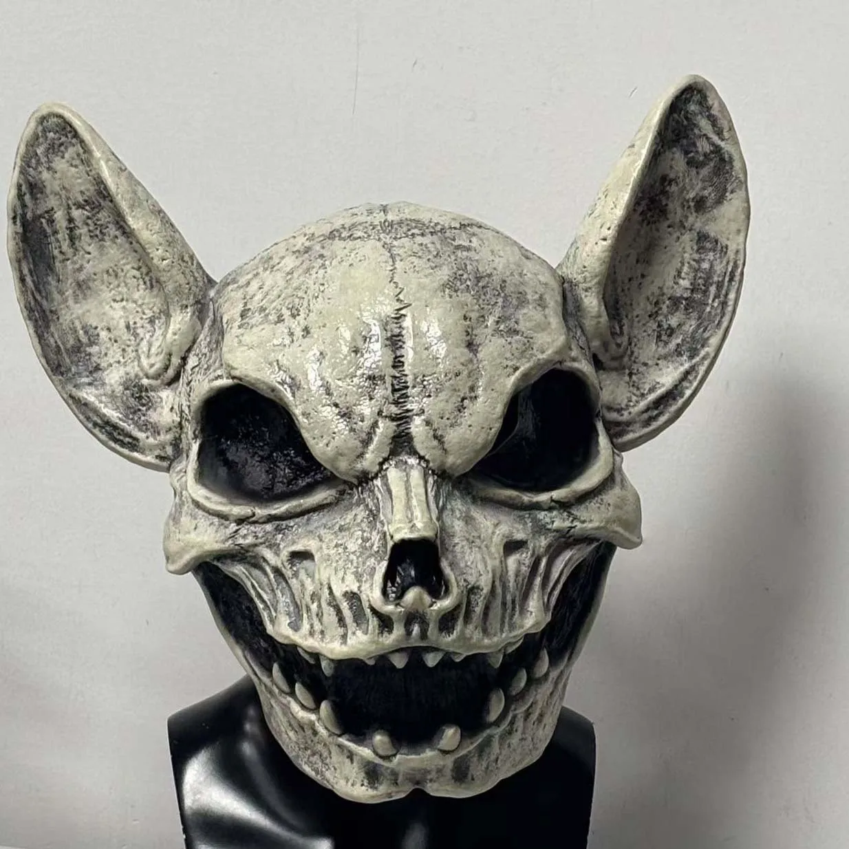 Realistische Totenkopf-Hundemaske Gruselige Tiermaske Horror-Cosplay-Kostüm-Requisite für Halloween-Party Maskerade – Detail 1