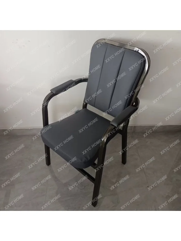 Chess and Card Room Stool High Backrest Machine Linen Cloth  Leather Conference Office Teahouse Chair