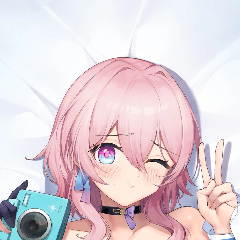 Dakimakura Anime Custom March 7th Pillow Cover Double-sided Print 2WAY Life-size Pillowcase Gifts