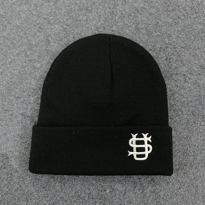 شخصية عصرية رسالة عادية محبوك قبعة الخريف الشتاء الدافئة محبوك قبعة في الهواء الطلق ركوب الدراجات سدادات حماية الأذن هوديي