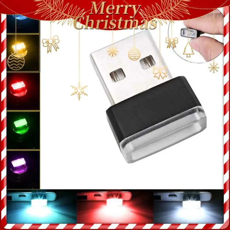 Mini USB LED Car Light Ambient Night Light Decorative Neon Lamp Auto Interior Atmosphere Emergency PC Mobile Power Charging