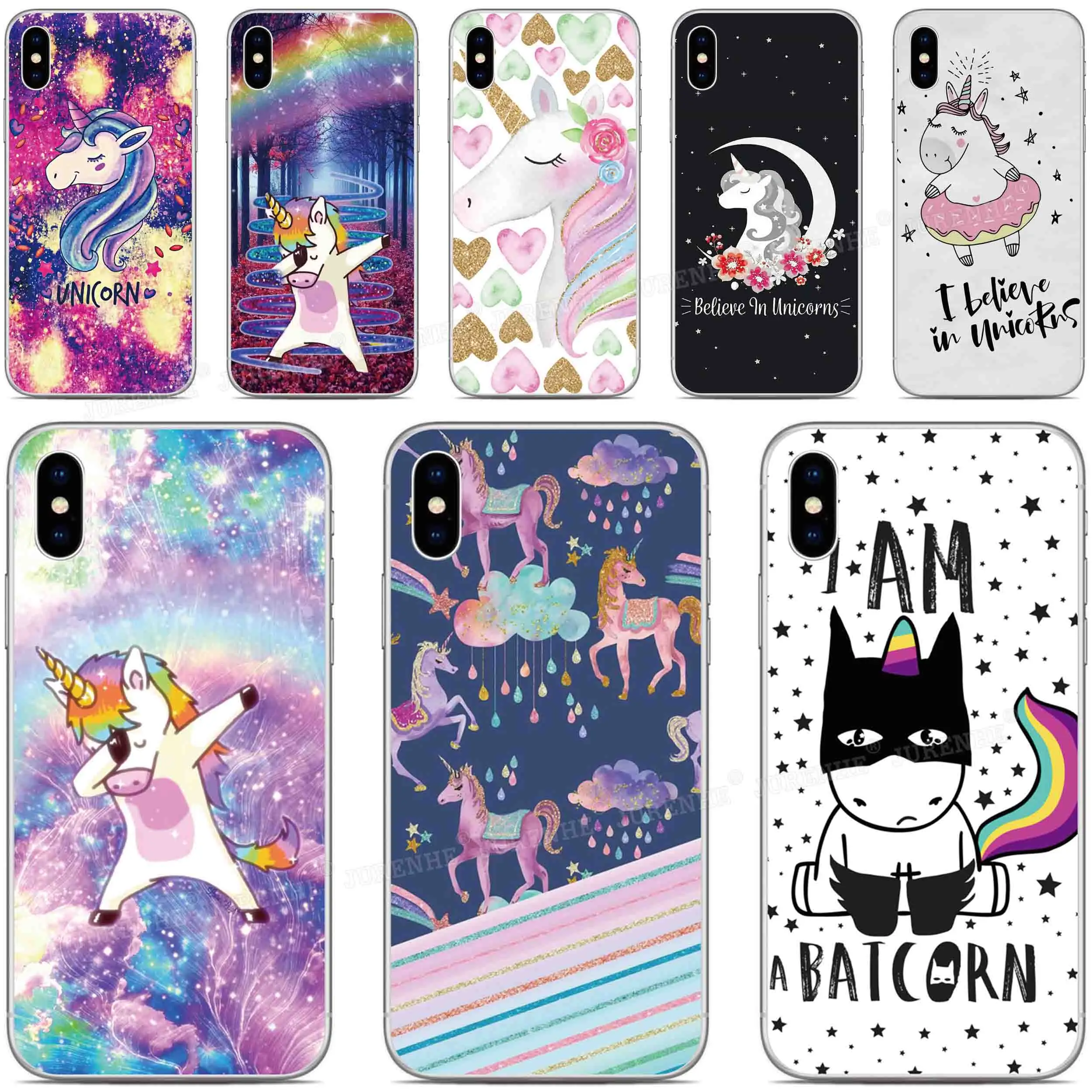 Rainbow Unicorn Case For Motorola Moto G85 G84 G64 G64Y G54 G53 G13 G14 E13 E14 G24 G34 G04s 4G Nothing Phone 2A CMF 1 2 Cover