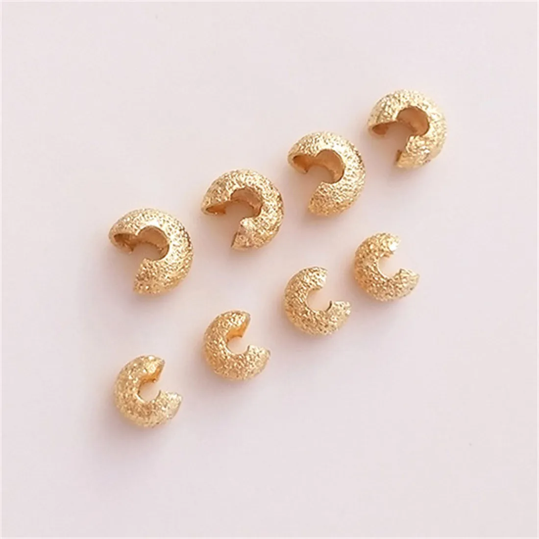 

14K Gold-filled Flashing Matte Half-moon Bag Buckle C Buckle Accessories Positioning Beads Closing Buckle DIY Material C044