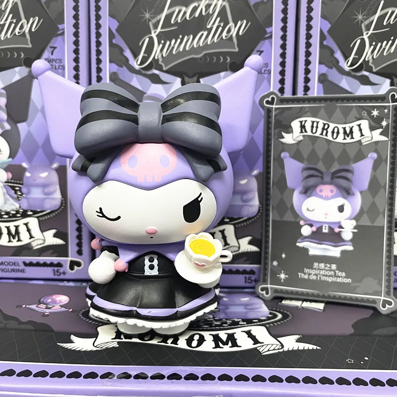 6-delige set Sanrio Kuromi Blind Box Lucky Waarzeggerij Serie Action Figure Doll Collection Leuke Anime Model Verrassing Speelgoed Cadeau