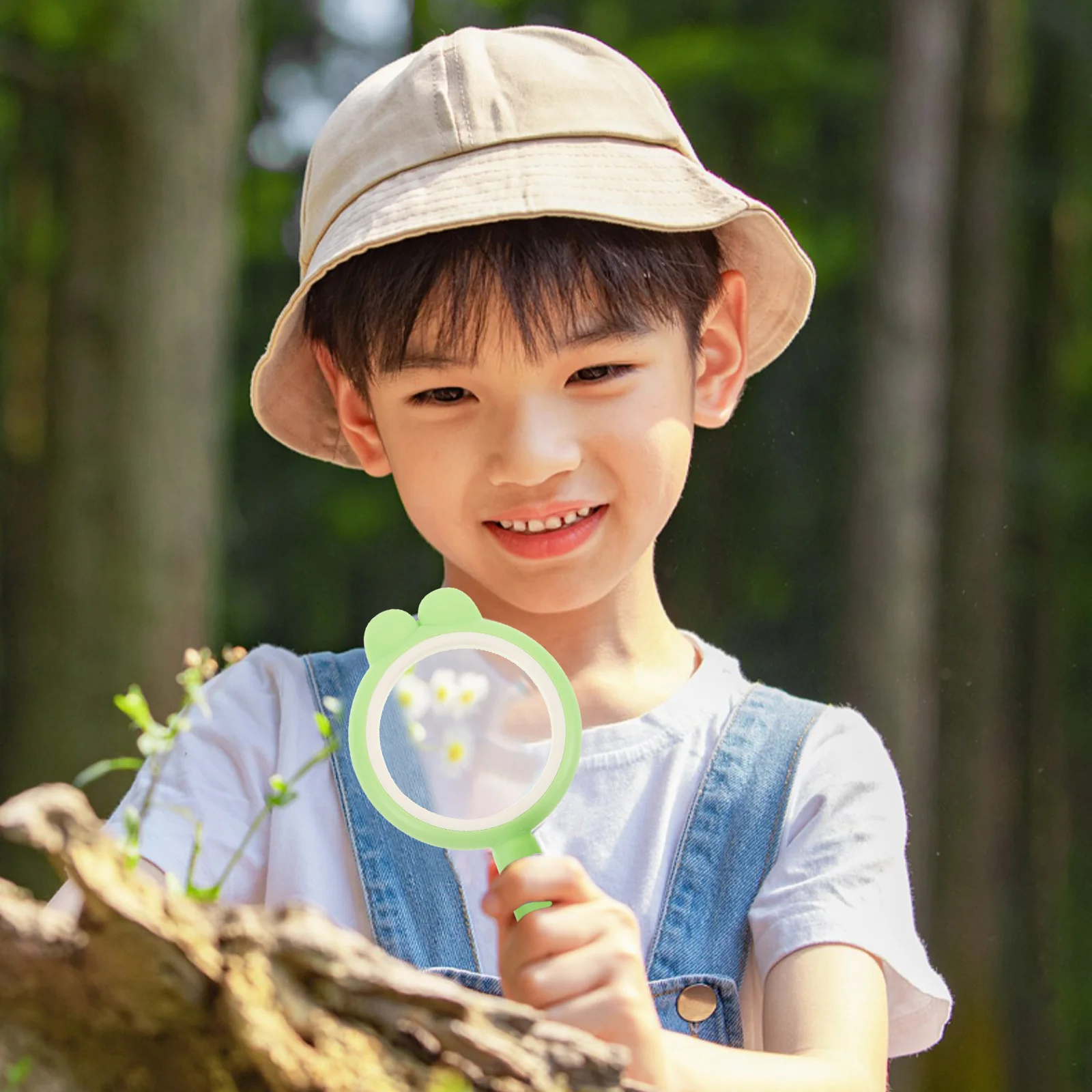 

Handheld Cartoon Magnifier Kids Portable Outdoor Exploration Science Experiment Nature Observation Educational