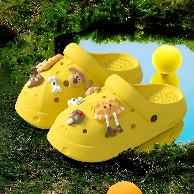 Clogs Plateau Damen-Hausschuhe Käse-Cartoon-Sandalen Geschenk Designer-Schuhe Mädchen Indoor Outdoor Strand-Slides Weich Rutschfest