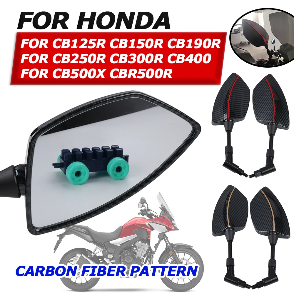 

For Honda CB125R CB150R CB190R CB250R CB300R CB400 CB500X CBR500R CB Motorcycle Side Rearview Mirrors Rearview Handlebar Mirror