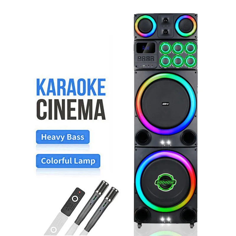 GD-1510 Bluetooth Speaker, Lever, Portable, Mobile Speaker, Wireless, 200W High Volume, Wooden Speaker