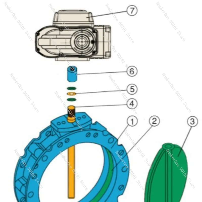Electric dust butterfly valve supports custom valve