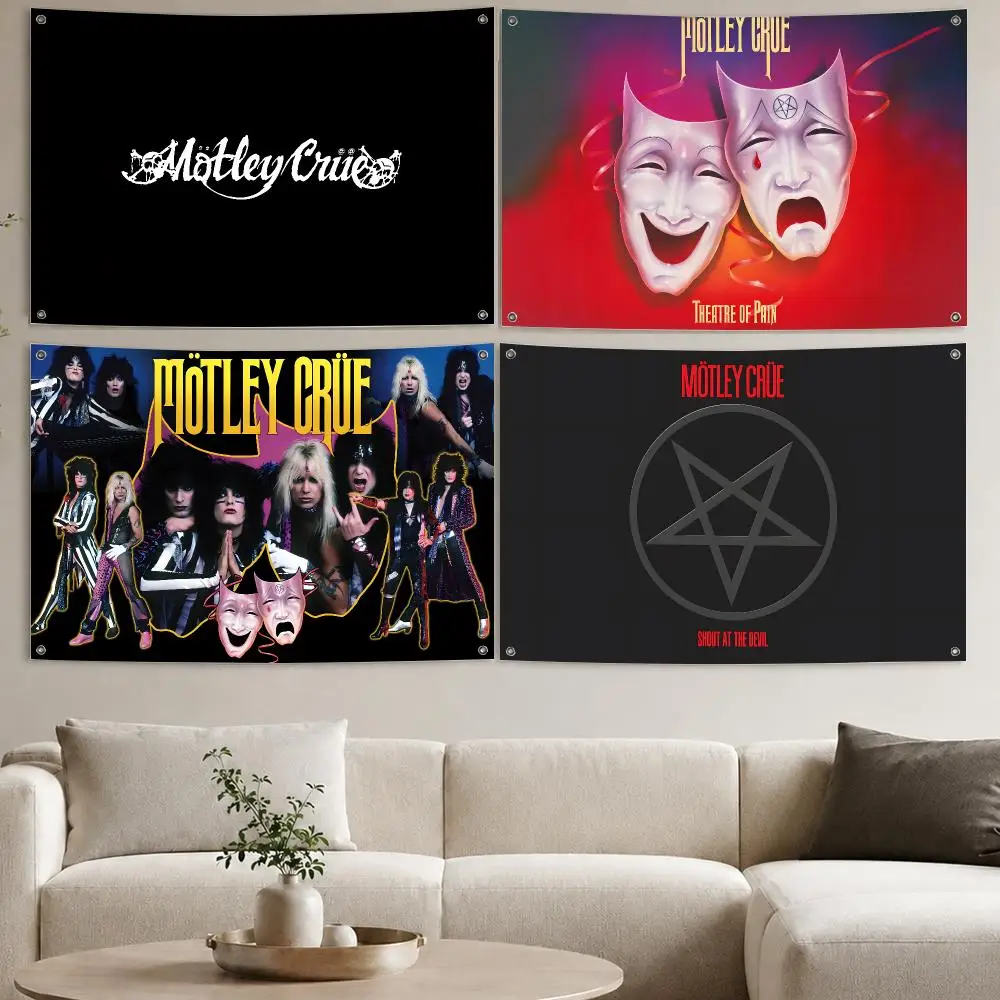 Rock Music Flags Aesthetic Wall Tapestry Printed Wall Hanging Living Room Party Outdoor Decor
